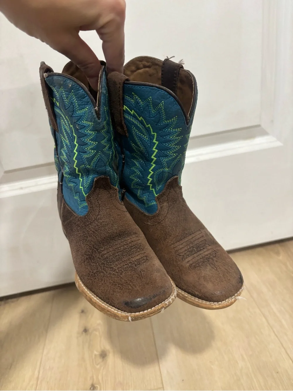 Ariat Kids Brown & Blue Western Cowboy Boots